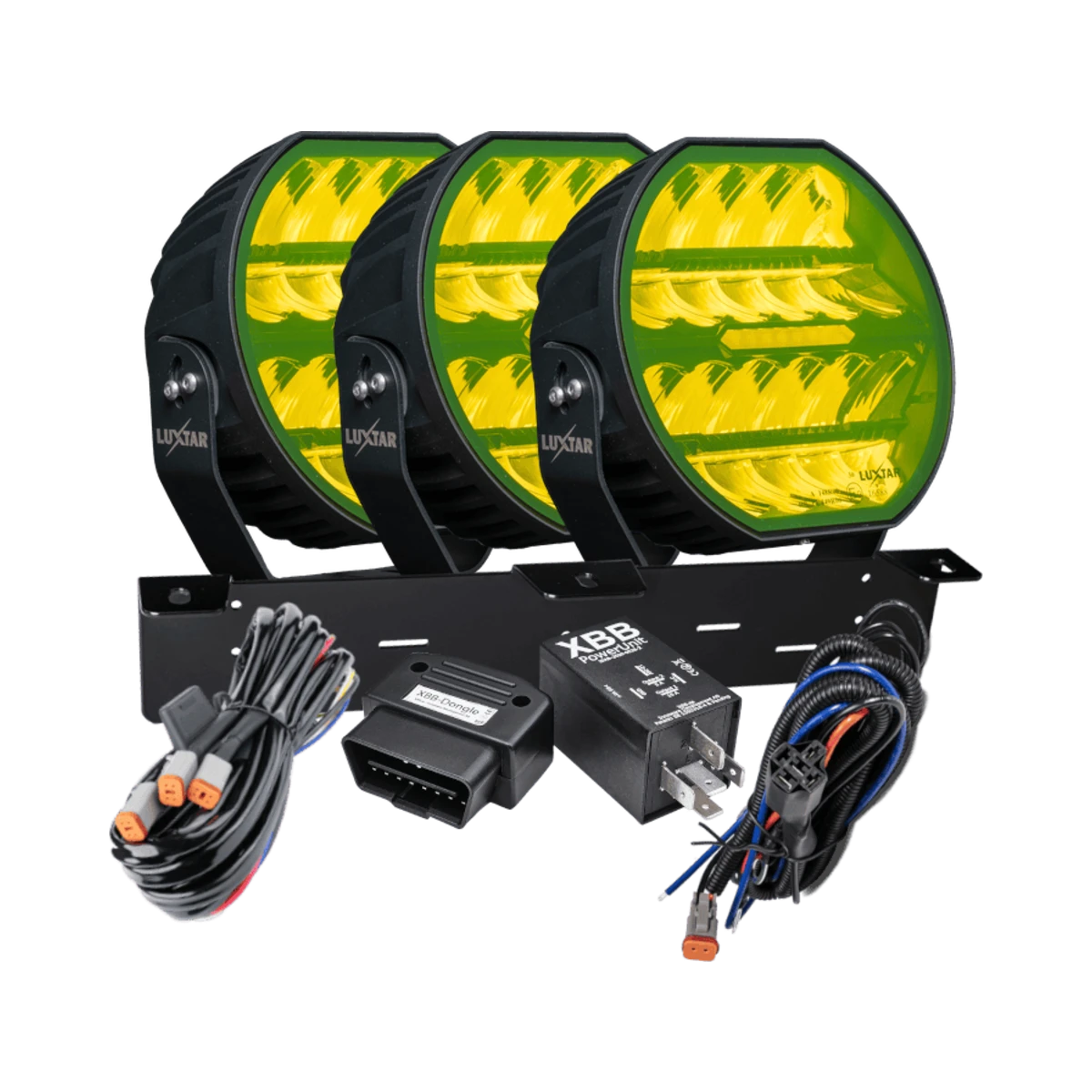 Stellar Black 3-Light Kit, Yellow CAN bus